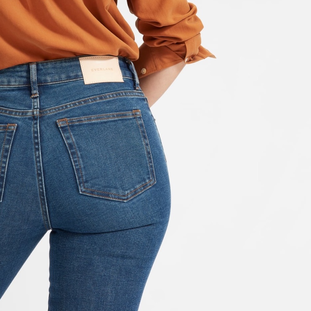 Everlane curvy stretch high rise skinny jeans - mid blue